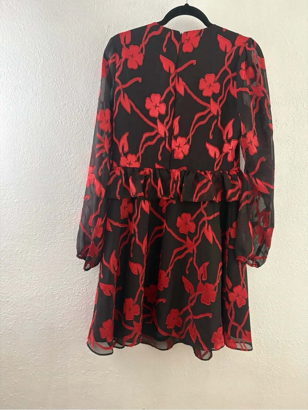 KENSIE Womens  Blouson Sleeve V Neck Short Formal Fit + Flare Dress size 6 - Picture 6 of 7